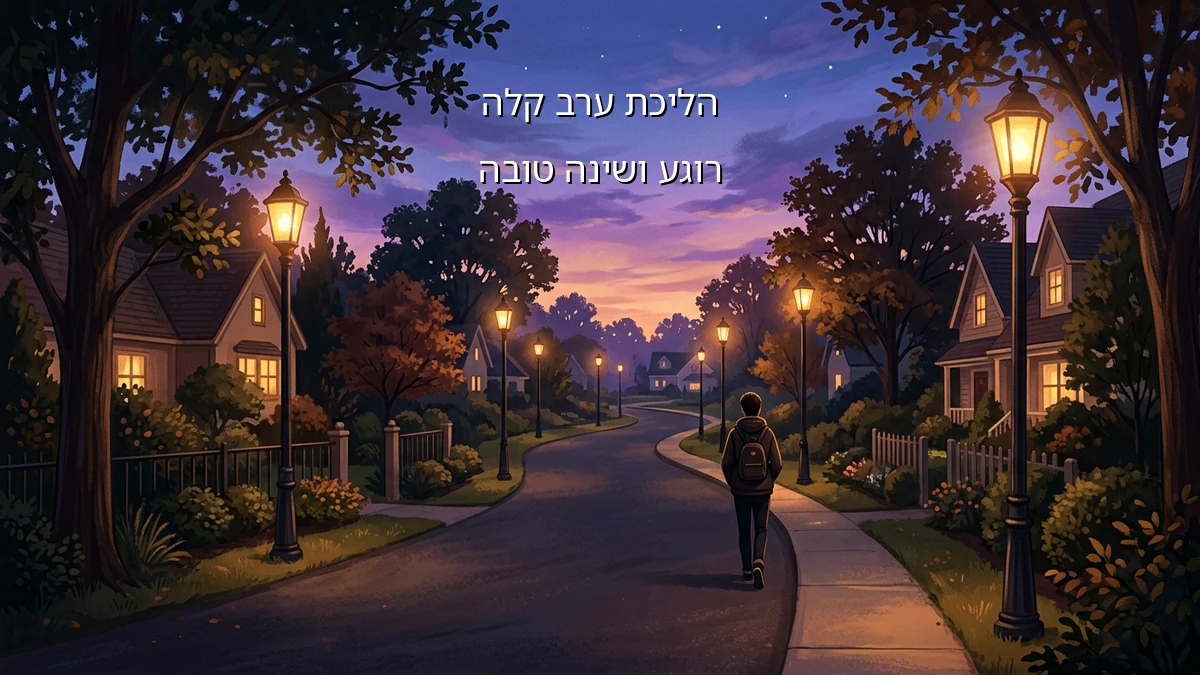 הליכה קלה בערב למתחילים לשיפור השינה